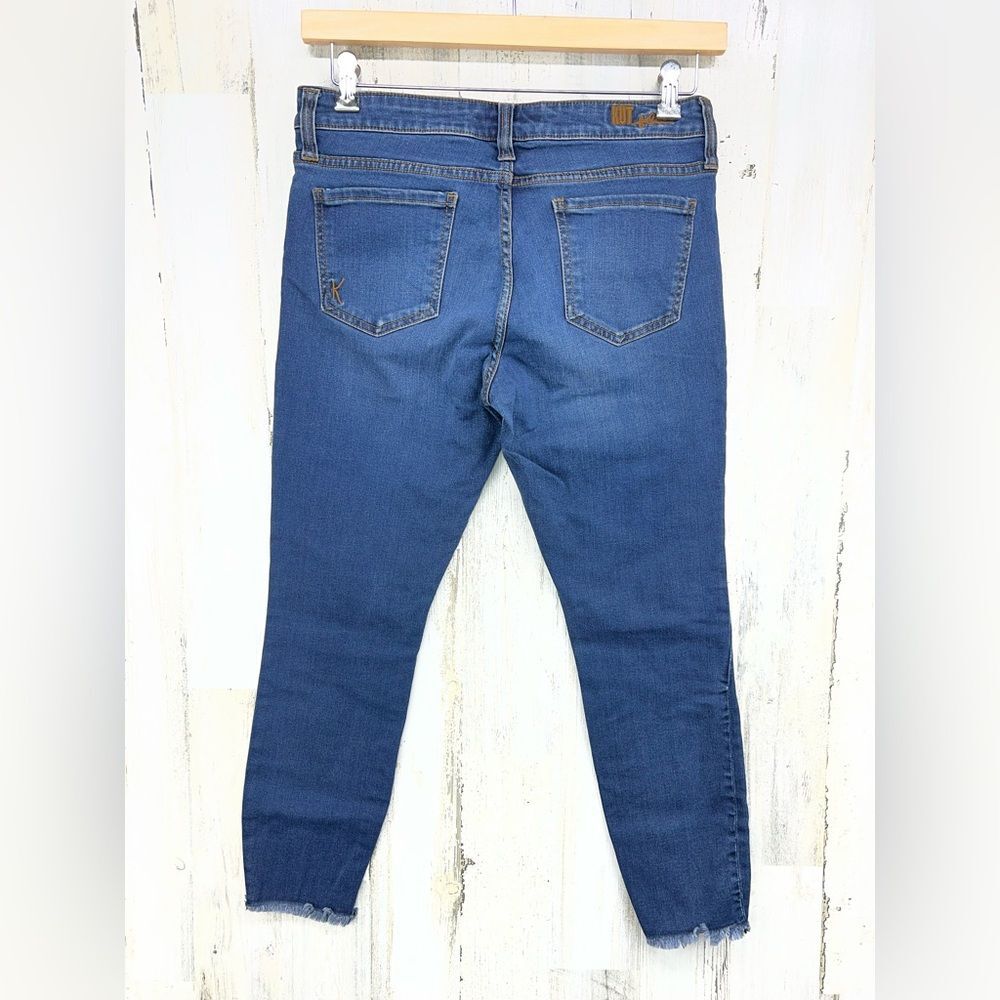 Kut from the Kloth Skinny Ankle Raw Hem Jeans Womens 8 - Picture 2 of 7